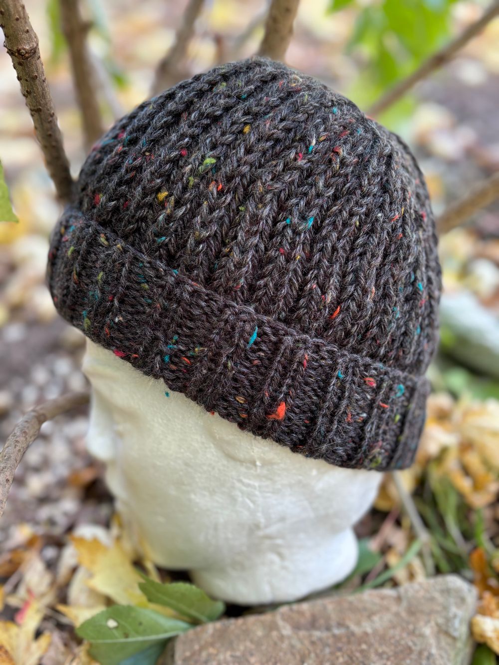 Folded brim hat